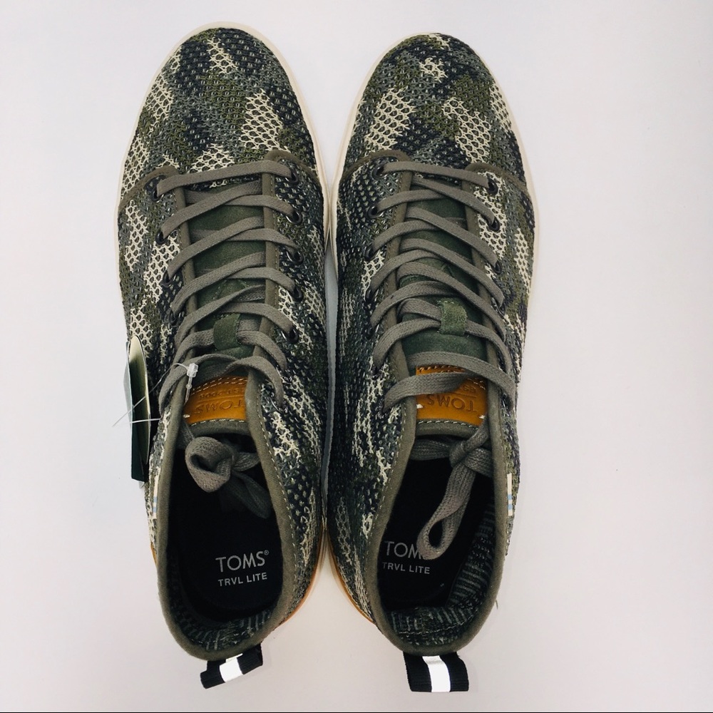 TOMS Trvl Lite Dusty Olive Camo High Top Sneakers - Picture 6 of 14